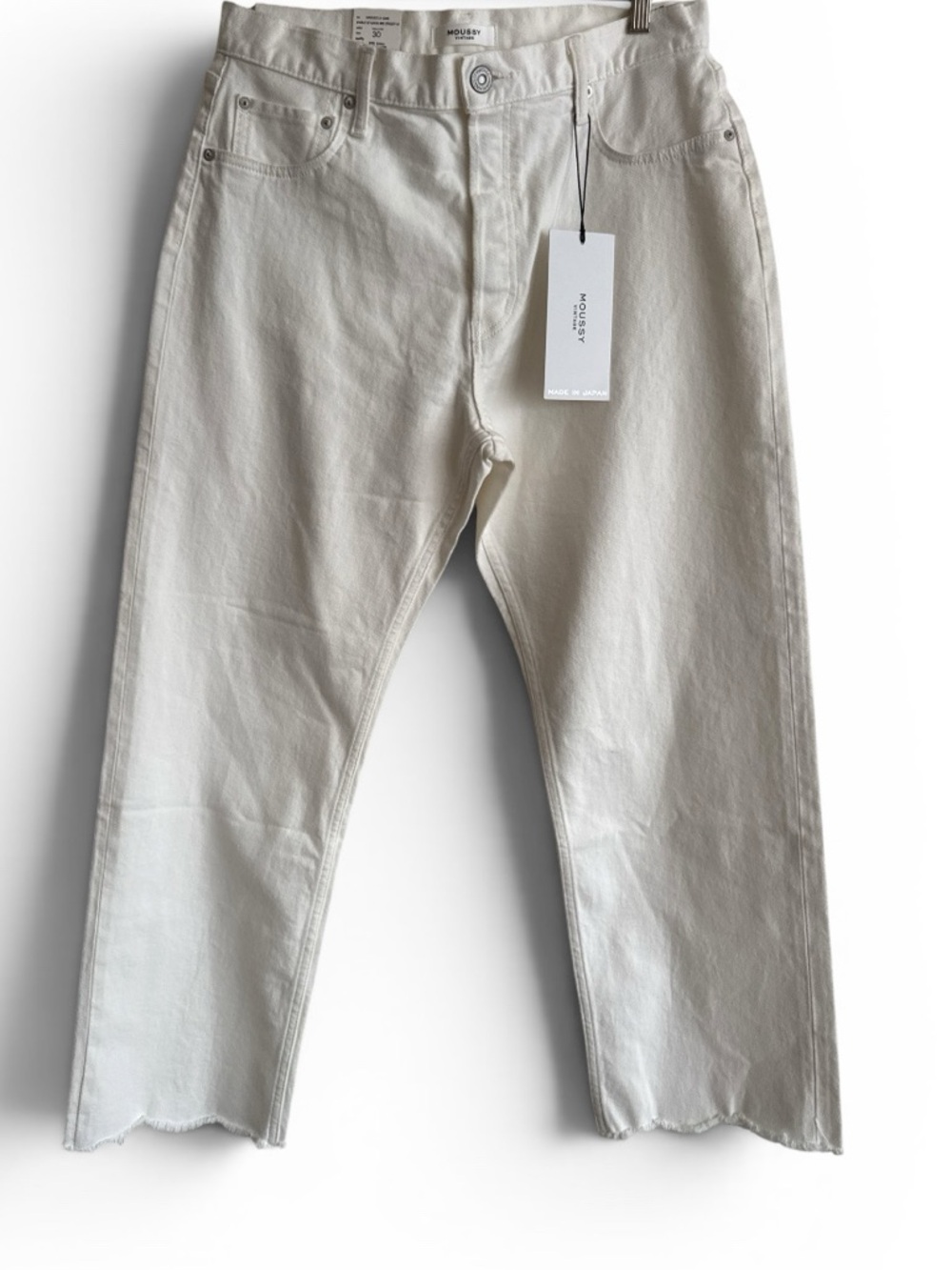 Moussy Vintage White Wide Leg Cropped Jeans Size 30 NWT
